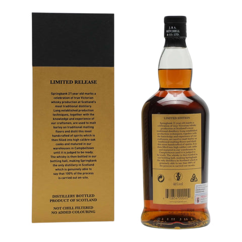 Springbank 21 Year Old 2024 Bottling , 46%ABV