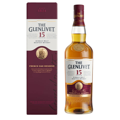 Glenlivet 15 Year Old French Oak Reserve Single Malt Whisky 700ML, ABV 40%