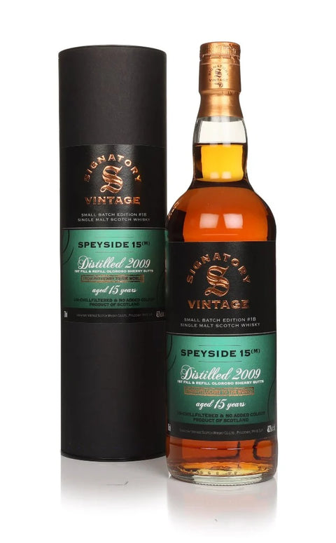 Signatory Vintage Speyside (M) Macallan 15 Year Old 2009 Oloroso Sherry Butts Speyside Single Malt Scotch Whisky (2025) 700ml, ABV: 48.2%