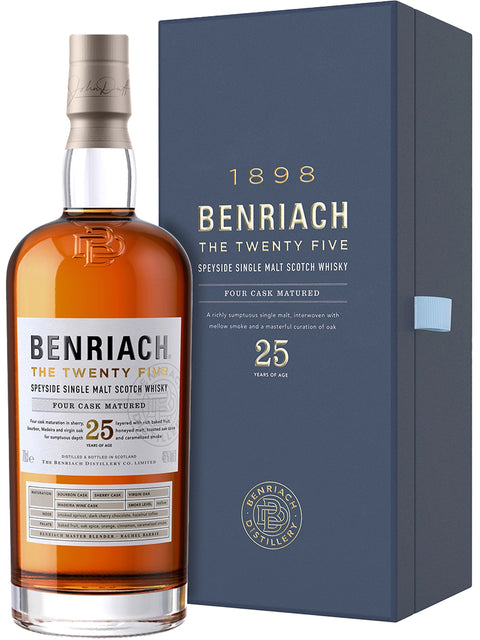 Benriach 25 Years Old Single Malt Whisky 700ml，ABV 46.0%