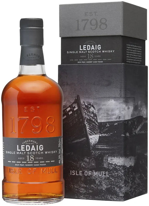 Ledaig 18 year Old Single Malt Scotch Whisky 700ml, abv 46.3%