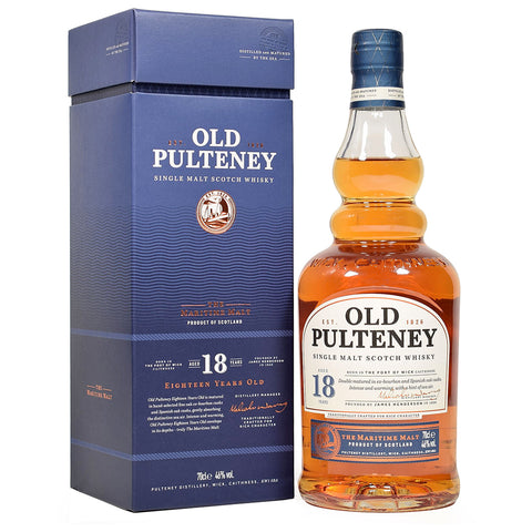 OLD PULTENEY 18 YO SINGLE MALT SCOTCH 700ml, ABV 46%