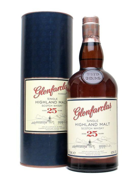Glenfarclas 25 Year Old Single Malt Scotch Whisky 700ml ABV: 43%