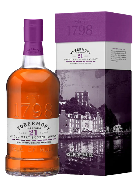Tobermory 1999 Oloroso Finish 21 Year Old Single Malt Scotch Whisky 700ML, ABV 46.3%