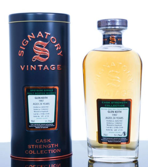 Glen Keith 1997 Aged 24 Years Single Malt Scotch Whisky – Signatory Vintage (700ml)
