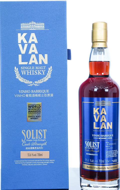 Kavalan Solist Vinho Barrique Australian Exclusive Cask Strength Single Malt Taiwanese Whisky 700ml ABV: 55.6%